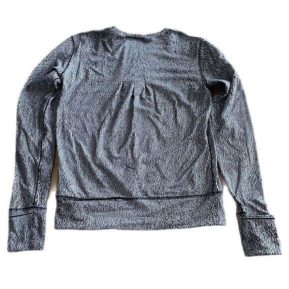 Lululemon Rush Hour Long Sleeve Running Luon Spray Jacquard White Black - Picture 6 of 8